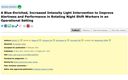 A Blue-Enriched, Increased Intensity Light Intervention to Improve Alertness and Performance in Rotating Night Shift Workers in an Operational Setting