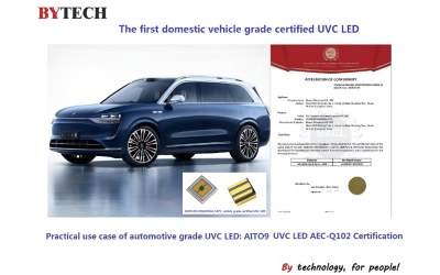 Bytech Achieves Landmark AEC-Q102 Certification for Automotive-Grade UVC LED Technology