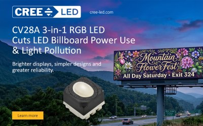 CV28A RGB LEDs Reduce Power Use for Outdoor LED Billboards