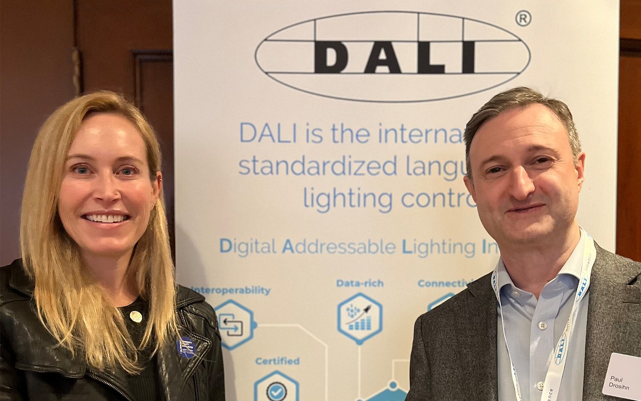 Colleen Harper, IES CEO and Executive Director and Paul Drosihn, General Manager of the DALI Alliance.