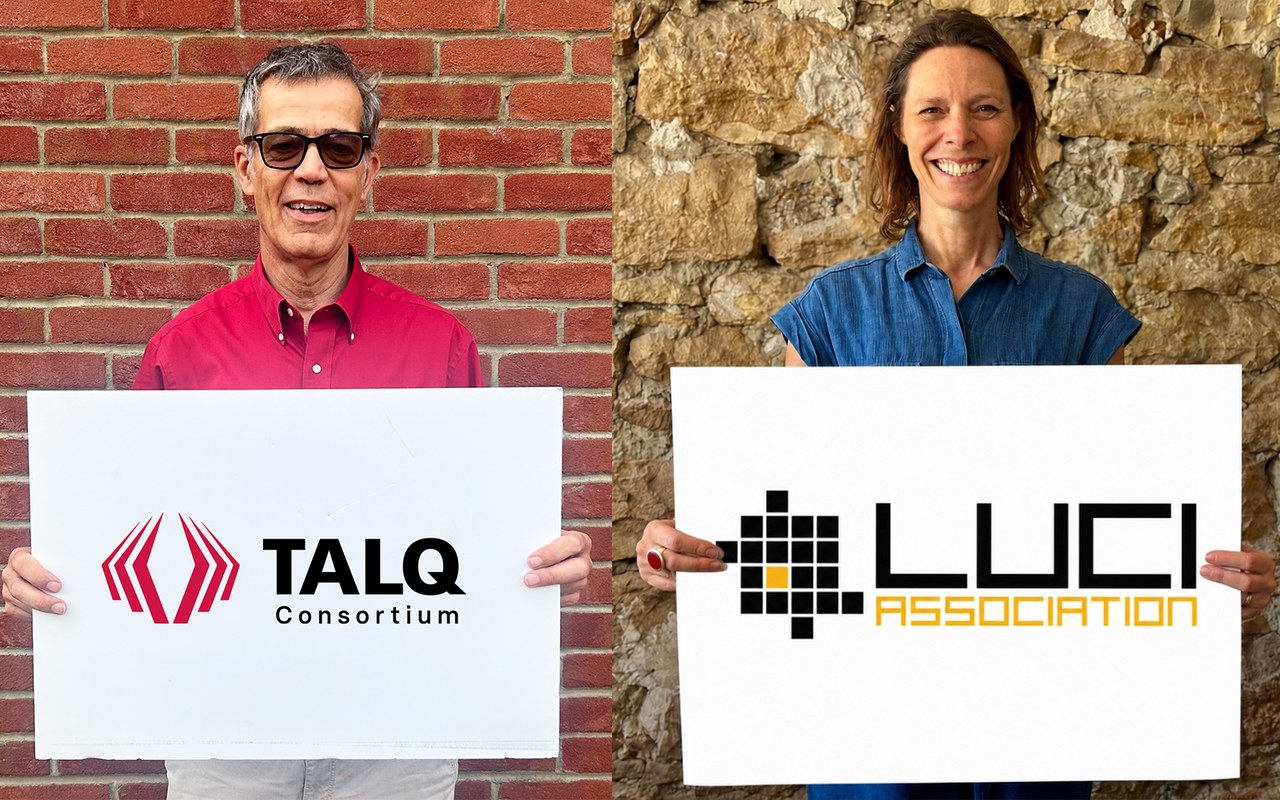 Simon Dunkley, Secretary General, TALQ Consortium and Jasmine van der Pol, General Manager. LUCI Association.