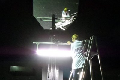 Type C gonio with a downlight in the Lux-TSI test lab