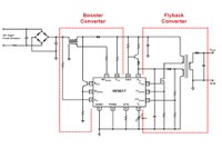 Simplifyed schematic for a LED lighting solution with the iWatt iW3617IC