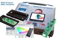 MAZeT's OEM Sensor Baord MTCS-C3 with USB interface for color measurements based on CIE1931 can be used as stand-alone USB color sensor
