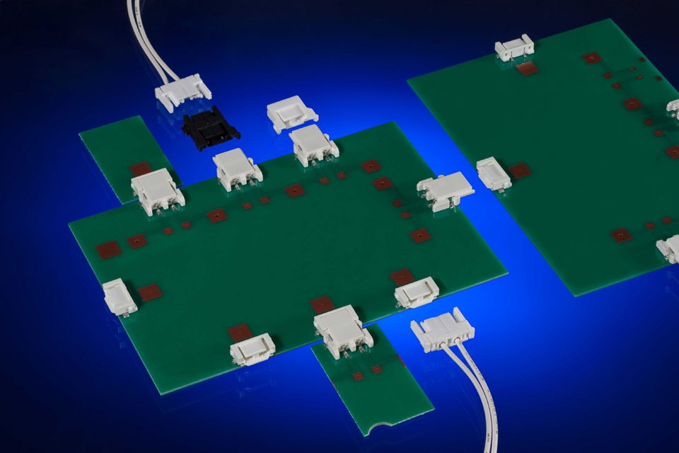 Molex’s LED Array Holders will simplify the LED installation process, while Flexi-Mate Connector System (image above) is an industry first solution that provides a full range of both board-to-board and wire-to-board connectivity