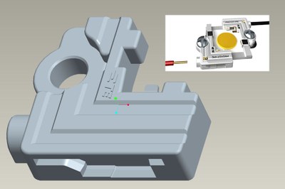 TE’s holder eliminates soldering challenges and allows the direct attachment of LEDs to a heat sink