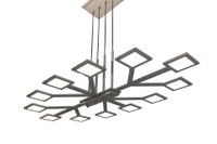 WAC Lighting's Vela OLED Chandelier is defined by a dramatic contemporary profile laser-crafted of aluminum