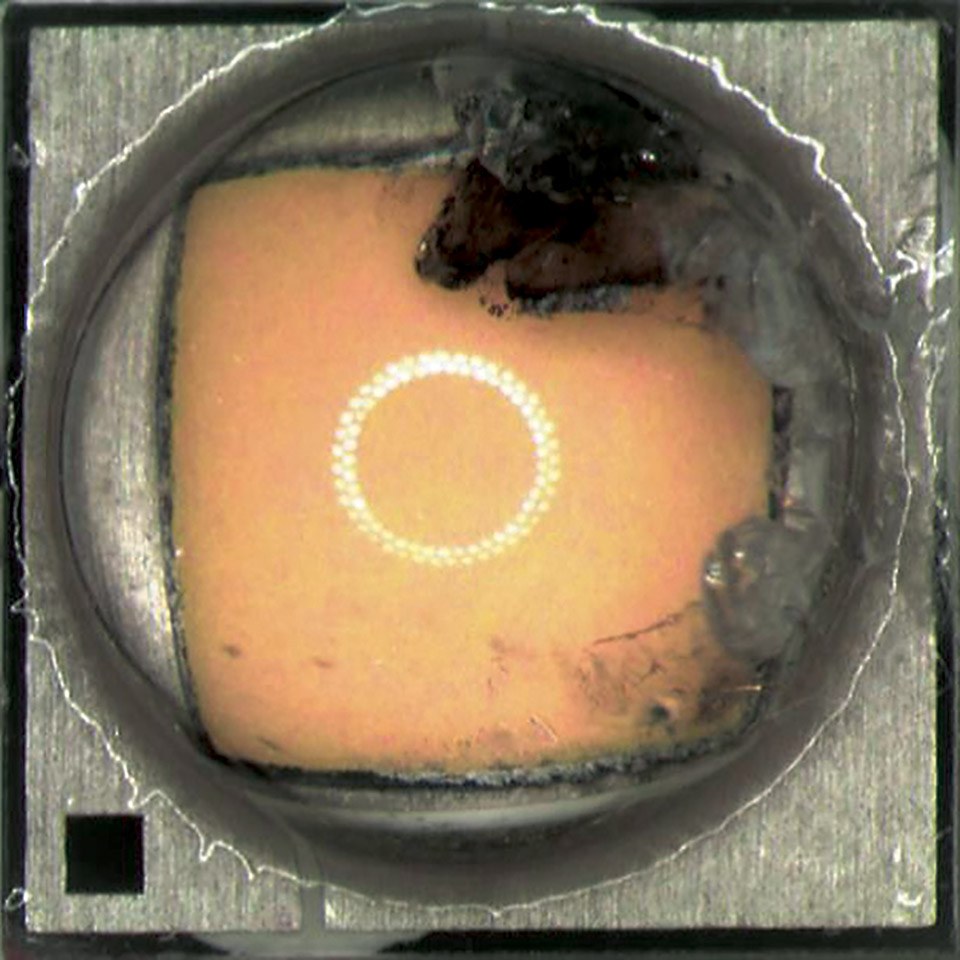 Figure 2: High energy creates an immediate failure in open circuit