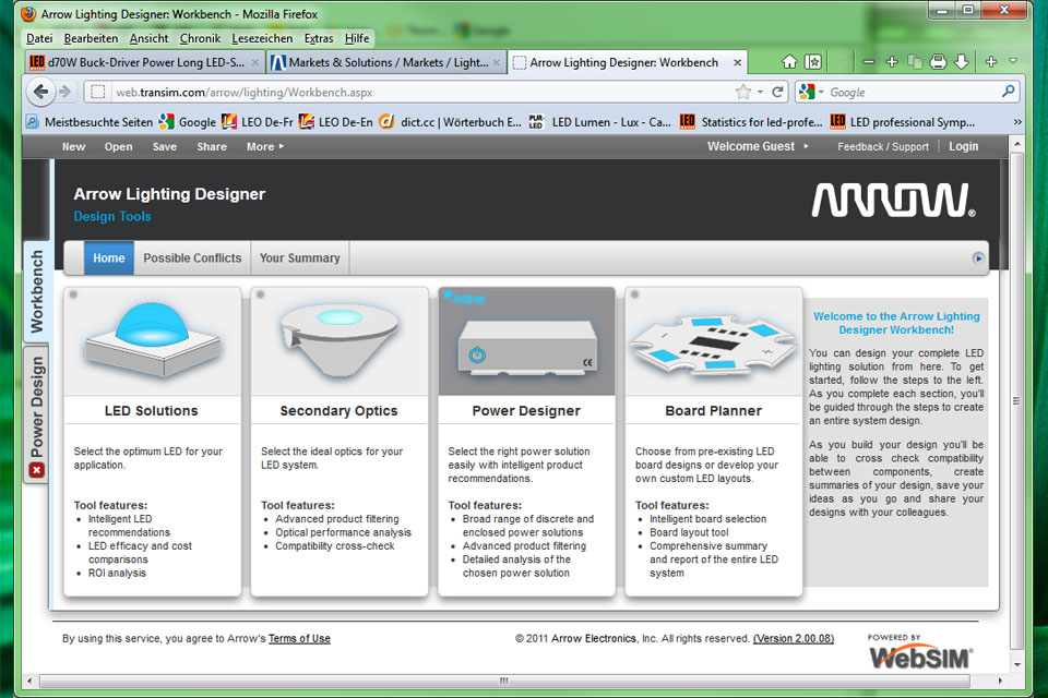 ARROW's Lighting Designer platform combines multiple tools for selecting and optimizing LED solutions