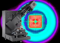 White Paper Figure 2 - Source Imaging Goniometer: With two independent axes of rotation a source imaging goniometer maintains precise positioning between the DUT (device under test) and the imaging colorimeter.