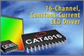 Catalyst Semiconductor Addresses Large LED Video Displays with 16-Channel Constant-Current LED Driver