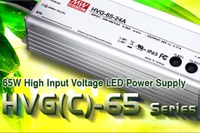 Mean Well Announces Extension of Its HVG(C) Series with the HVG(C) 65 - 65W High Input Voltage LED Power Supply