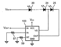 LED drive circuit having temperature compensation